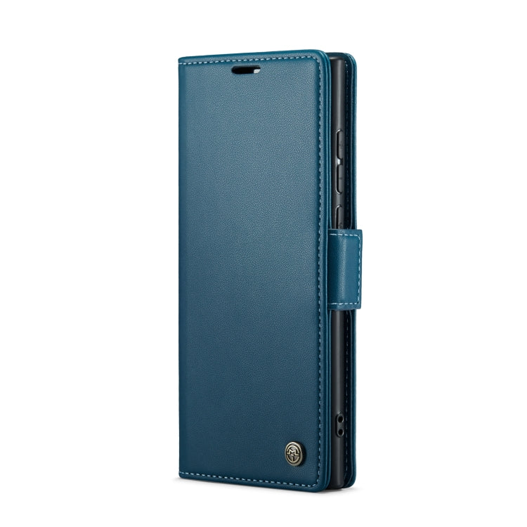 For Samsung Galaxy S23 Ultra 5G CaseMe 023 Butterfly Buckle Litchi Texture RFID Anti-theft Leather Phone Case(Blue) - free shipping - PMC TechLife - Order now!