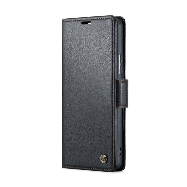 For Samsung Galaxy A53 CaseMe 023 Butterfly Buckle Litchi Texture RFID Anti-theft Leather Phone Case(Black) - free shipping - PMC TechLife - Order now!