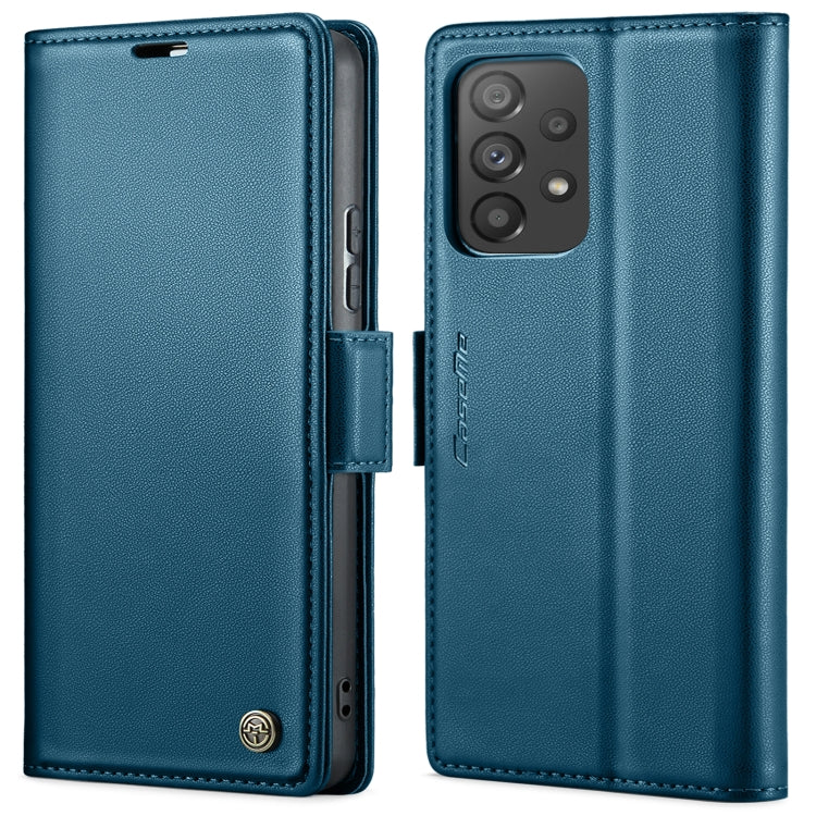 For Samsung Galaxy A53 CaseMe 023 Butterfly Buckle Litchi Texture RFID Anti-theft Leather Phone Case(Blue) - free shipping - PMC TechLife - Order now!