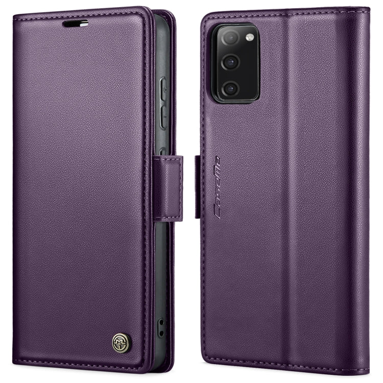 For Samsung Galaxy S20 FE CaseMe 023 Butterfly Buckle Litchi Texture RFID Anti-theft Leather Phone Case(Pearly Purple) - free shipping - PMC TechLife - Order now!