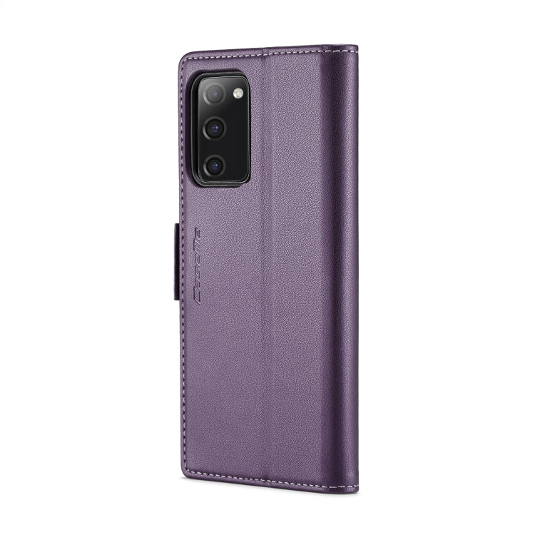For Samsung Galaxy S20 FE CaseMe 023 Butterfly Buckle Litchi Texture RFID Anti-theft Leather Phone Case(Pearly Purple) - free shipping - PMC TechLife - Order now!