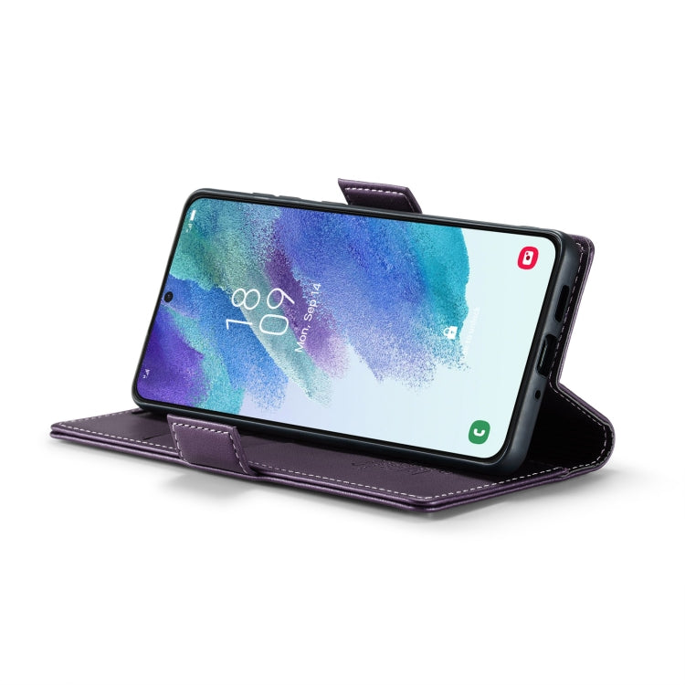 For Samsung Galaxy S21 FE 5G CaseMe 023 Butterfly Buckle Litchi Texture RFID Anti-theft Leather Phone Case(Pearly Purple) - free shipping - PMC TechLife - Order now!