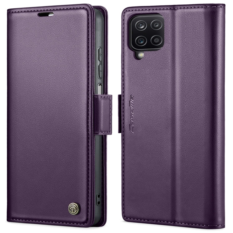 For Samsung Galaxy A12 5G CaseMe 023 Butterfly Buckle Litchi Texture RFID Anti-theft Leather Phone Case(Pearly Purple) - free shipping - PMC TechLife - Order now!