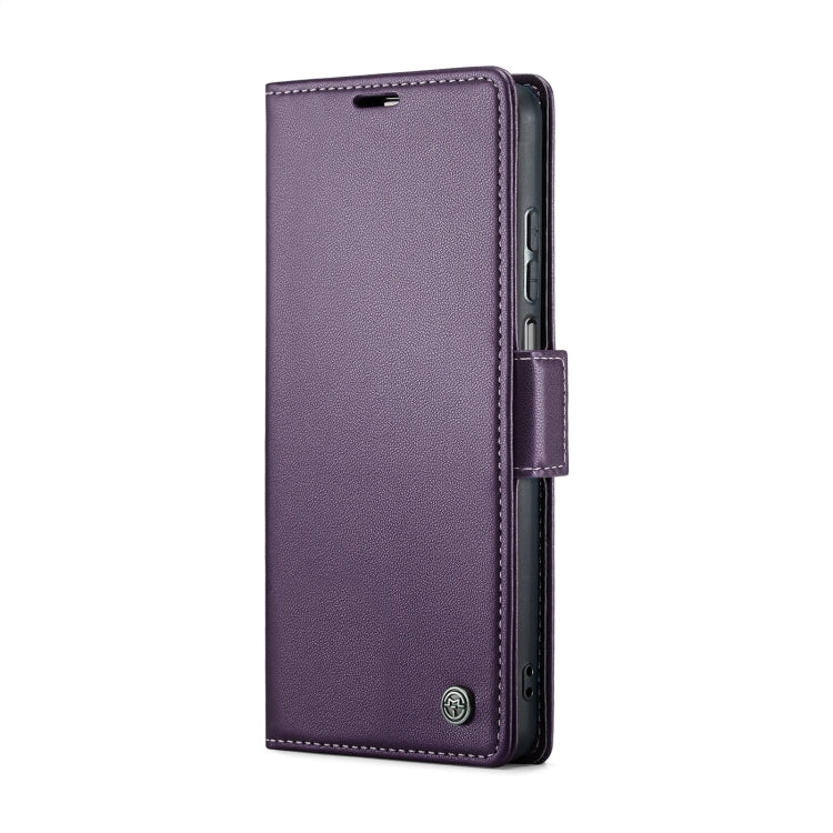 For Samsung Galaxy A12 5G CaseMe 023 Butterfly Buckle Litchi Texture RFID Anti-theft Leather Phone Case(Pearly Purple) - free shipping - PMC TechLife - Order now!