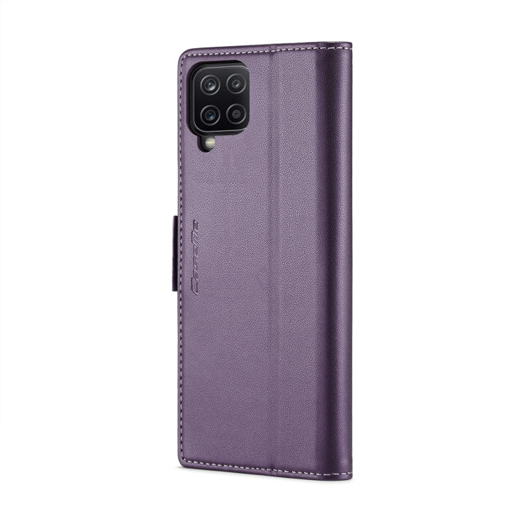 For Samsung Galaxy A12 5G CaseMe 023 Butterfly Buckle Litchi Texture RFID Anti-theft Leather Phone Case(Pearly Purple) - free shipping - PMC TechLife - Order now!