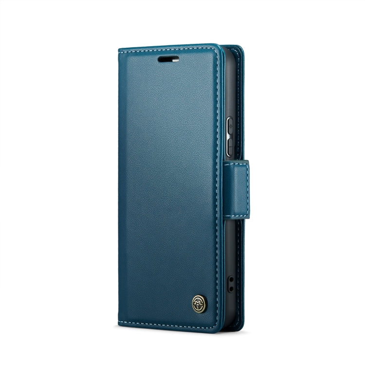 For Samsung Galaxy S21 5G CaseMe 023 Butterfly Buckle Litchi Texture RFID Anti-theft Leather Phone Case(Blue) - free shipping - PMC TechLife - Order now!