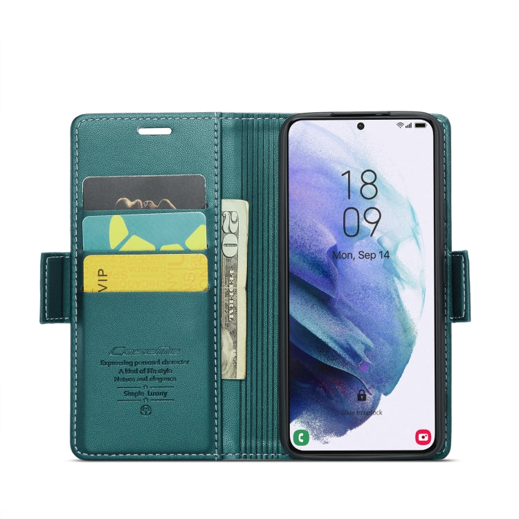For Samsung Galaxy S21 5G CaseMe 023 Butterfly Buckle Litchi Texture RFID Anti-theft Leather Phone Case(Pearly Blue) - free shipping - PMC TechLife - Order now!