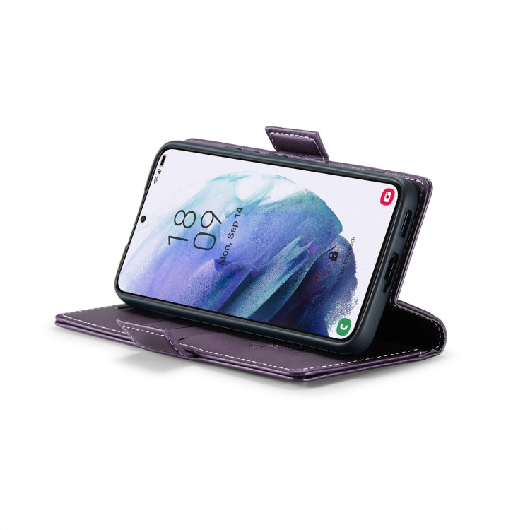 For Samsung Galaxy S21 5G CaseMe 023 Butterfly Buckle Litchi Texture RFID Anti-theft Leather Phone Case(Pearly Purple) - free shipping - PMC TechLife - Order now!