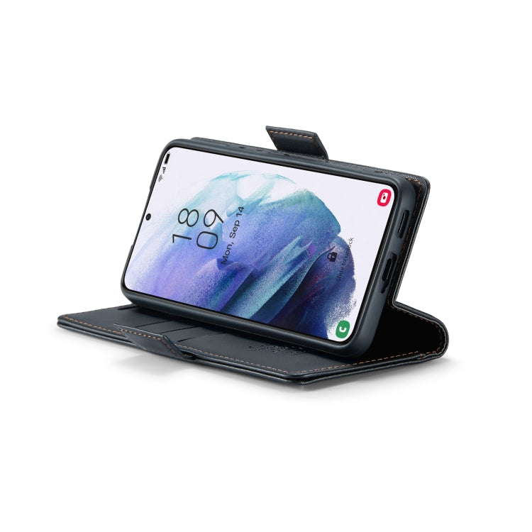 For Samsung Galaxy S21+ 5G CaseMe 023 Butterfly Buckle Litchi Texture RFID Anti-theft Leather Phone Case(Black) - free shipping - PMC TechLife - Order now!