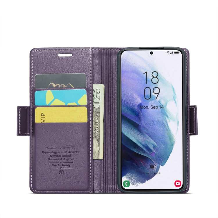 For Samsung Galaxy S21+ 5G CaseMe 023 Butterfly Buckle Litchi Texture RFID Anti-theft Leather Phone Case(Pearly Purple) - free shipping - PMC TechLife - Order now!