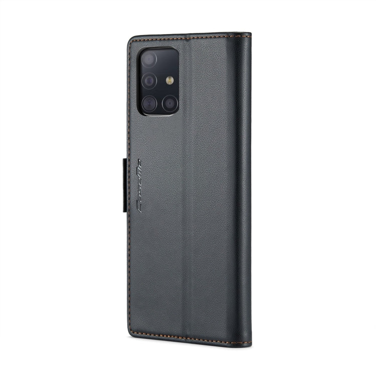 For Samsung Galaxy A51 4G/M40s CaseMe 023 Butterfly Buckle Litchi Texture RFID Anti-theft Leather Phone Case(Black) - Galaxy Phone Cases by CaseMe | Online Shopping South Africa | PMC Jewellery | Buy Now Pay Later Mobicred