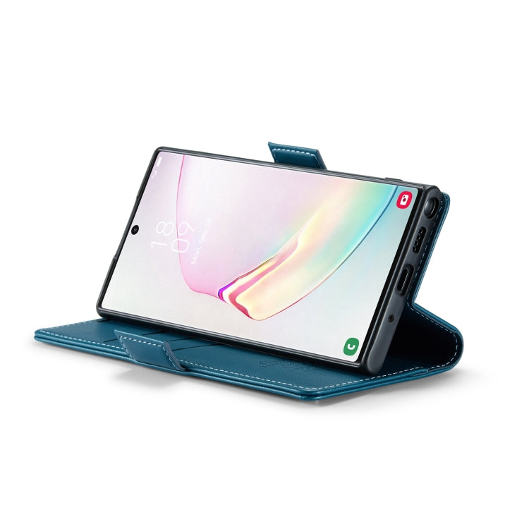 For Samsung Galaxy Note10+ CaseMe 023 Butterfly Buckle Litchi Texture RFID Anti-theft Leather Phone Case(Blue) - Galaxy Phone Cases by CaseMe | Online Shopping South Africa | PMC Jewellery | Buy Now Pay Later Mobicred