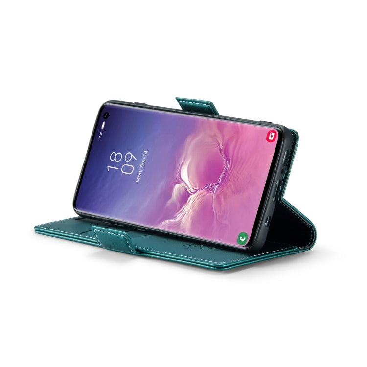 For Samsung Galaxy S10 CaseMe 023 Butterfly Buckle Litchi Texture RFID Anti-theft Leather Phone Case(Pearly Blue) - Galaxy Phone Cases by CaseMe | Online Shopping South Africa | PMC Jewellery | Buy Now Pay Later Mobicred