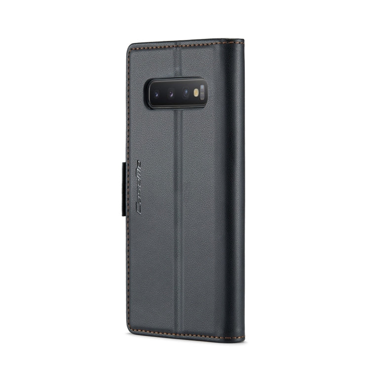 For Samsung Galaxy S10+ CaseMe 023 Butterfly Buckle Litchi Texture RFID Anti-theft Leather Phone Case(Black) - Galaxy Phone Cases by CaseMe | Online Shopping South Africa | PMC Jewellery | Buy Now Pay Later Mobicred