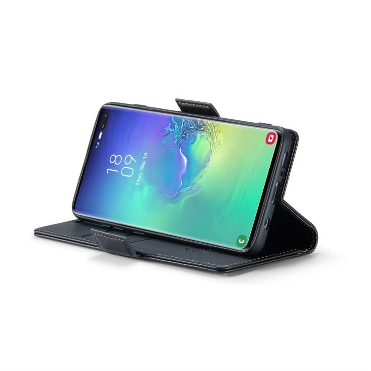 For Samsung Galaxy S10+ CaseMe 023 Butterfly Buckle Litchi Texture RFID Anti-theft Leather Phone Case(Black) - Galaxy Phone Cases by CaseMe | Online Shopping South Africa | PMC Jewellery | Buy Now Pay Later Mobicred
