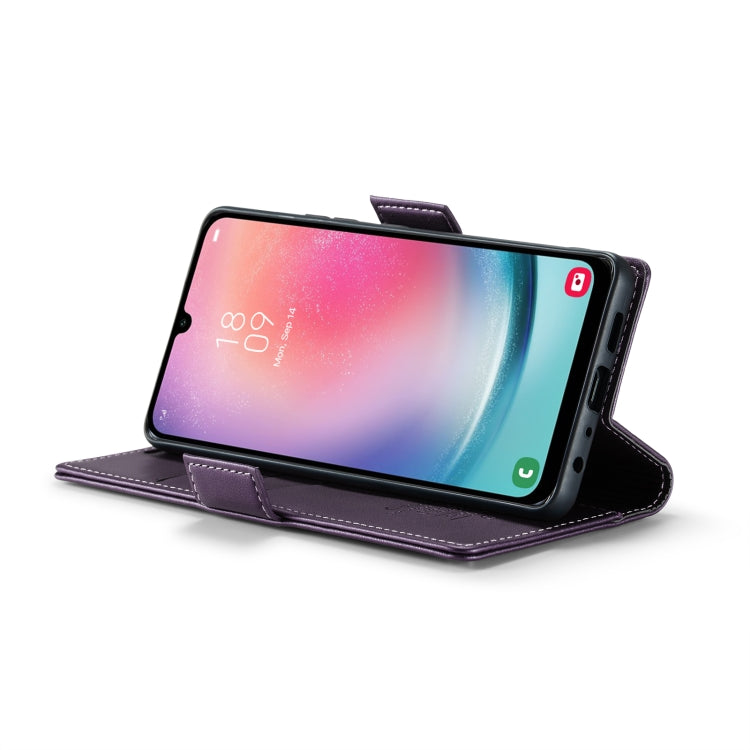 For Samsung Galaxy A24 4G CaseMe 023 Butterfly Buckle Litchi Texture RFID Anti-theft Leather Phone Case(Pearly Purple) - Galaxy Phone Cases by CaseMe | Online Shopping South Africa | PMC TechLife | Buy Now Pay Later Mobicred