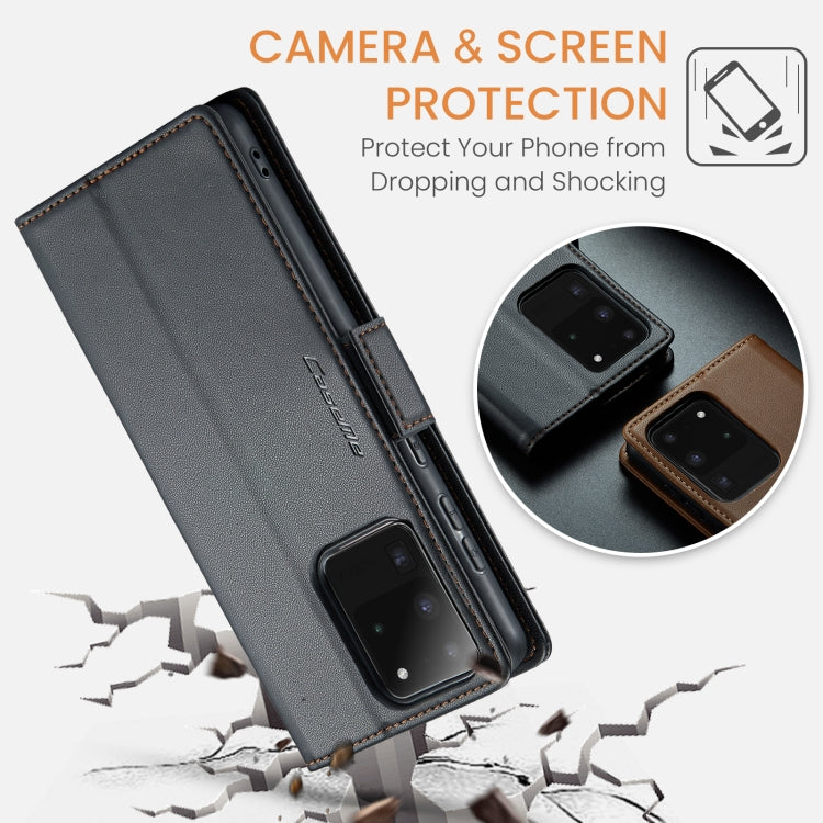 For Samsung Galaxy S20 Ultra CaseMe 023 Butterfly Buckle Litchi Texture RFID Anti-theft Leather Phone Case(Black) - Galaxy Phone Cases by CaseMe | Online Shopping South Africa | PMC Jewellery | Buy Now Pay Later Mobicred