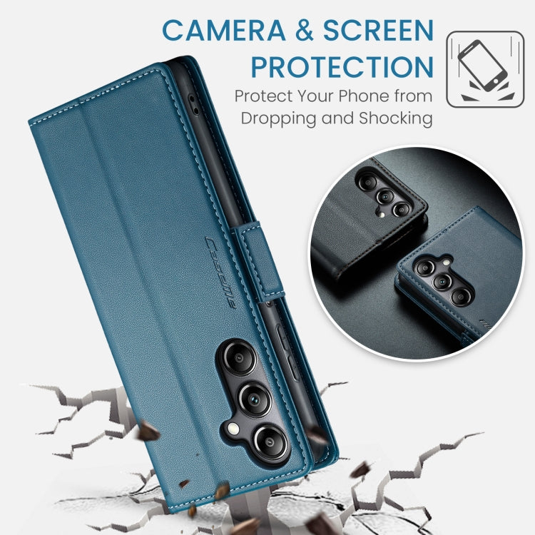 For Samsung Galaxy A05s CaseMe 023 Butterfly Buckle Litchi Texture RFID Anti-theft Leather Phone Case(Blue) - free shipping - PMC Jewellery - Order now!