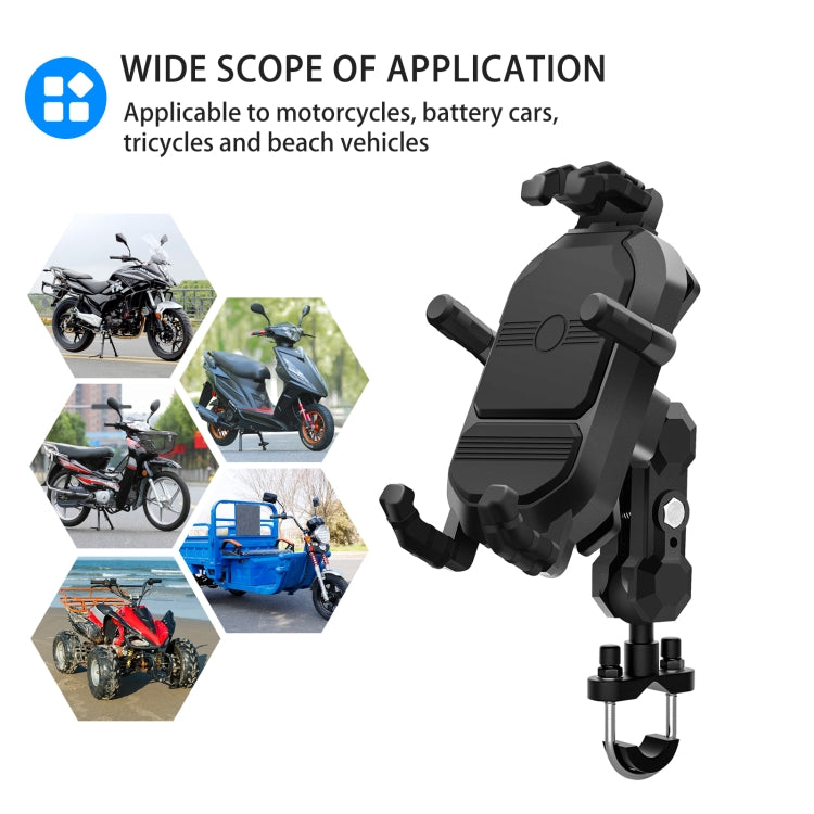 WUPP CS-1848A2 Motorcycle Shock Absorption Riding Phone Holder, Style:Handlebars - free shipping - PMC TechLife - Order now!