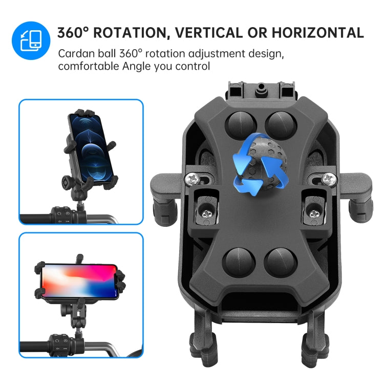 WUPP ZH-1848A2 Motorcycle Shock Absorption Riding Phone Navigation Holder, Style:M10 Ball Joint - Holder by WUPP | Online Shopping South Africa | PMC TechLife | Buy Now Pay Later Mobicred