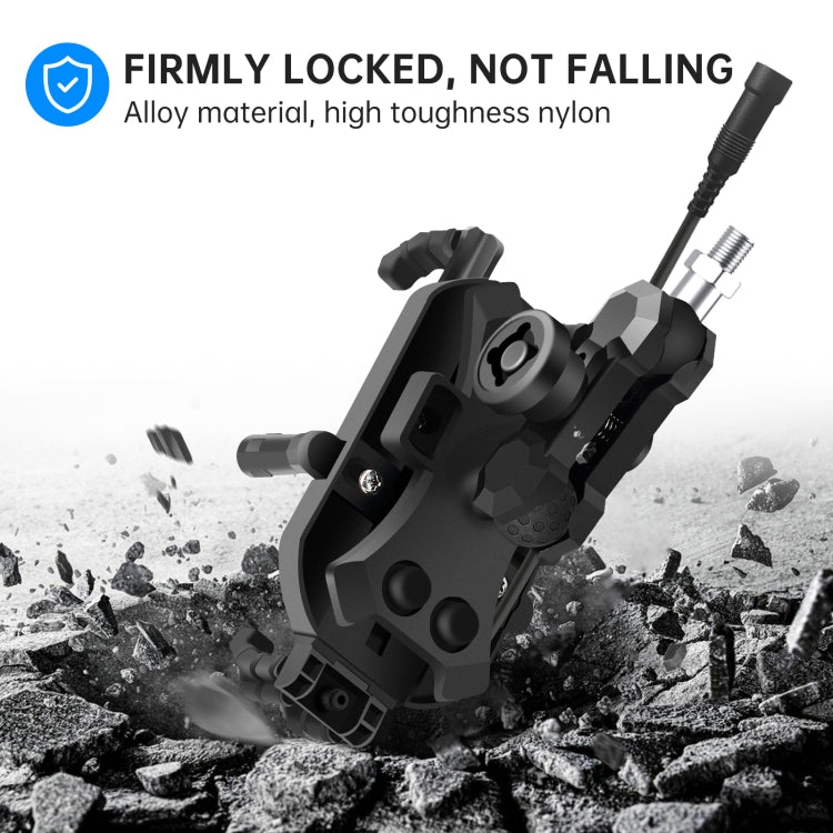 WUPP ZH-1848B2 15W Motorcycle Wireless Fast Charging Phone Navigation Holder, Style:M10 Ball Joint - Holder by WUPP | Online Shopping South Africa | PMC TechLife | Buy Now Pay Later Mobicred