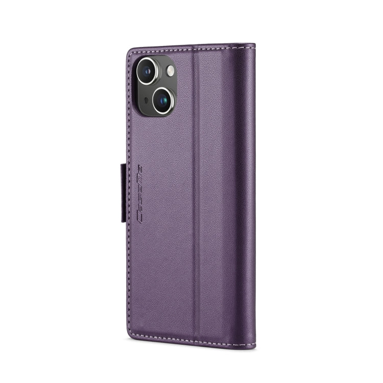 For iPhone 13 CaseMe 023 Butterfly Buckle Litchi Texture RFID Anti-theft Leather Phone Case(Pearly Purple) - iPhone 13 Cases by CaseMe | Online Shopping South Africa | PMC TechLife | Buy Now Pay Later Mobicred