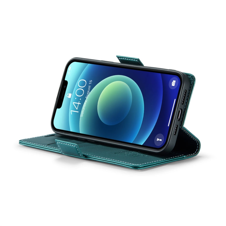 For iPhone 12 / 12 Pro CaseMe 023 Butterfly Buckle Litchi Texture RFID Anti-theft Leather Phone Case(Pearly Blue) - iPhone 12 / 12 Pro Cases by CaseMe | Online Shopping South Africa | PMC TechLife | Buy Now Pay Later Mobicred