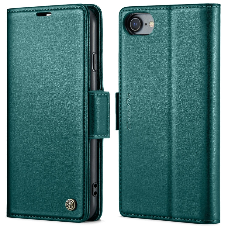 For iPhone SE 2022/SE 2020/6/7/8 CaseMe 023 Butterfly Buckle Litchi Texture RFID Anti-theft Leather Phone Case(Pearly Blue) - More iPhone Cases by CaseMe | Online Shopping South Africa | PMC TechLife | Buy Now Pay Later Mobicred