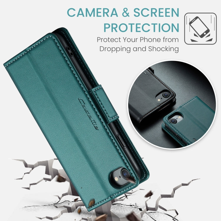 For iPhone SE 2022/SE 2020/6/7/8 CaseMe 023 Butterfly Buckle Litchi Texture RFID Anti-theft Leather Phone Case(Pearly Blue) - More iPhone Cases by CaseMe | Online Shopping South Africa | PMC TechLife | Buy Now Pay Later Mobicred