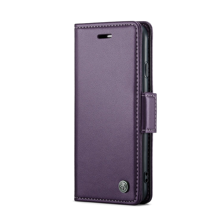 For iPhone SE 2022/SE 2020/6/7/8 CaseMe 023 Butterfly Buckle Litchi Texture RFID Anti-theft Leather Phone Case(Pearly Purple) - More iPhone Cases by CaseMe | Online Shopping South Africa | PMC TechLife | Buy Now Pay Later Mobicred
