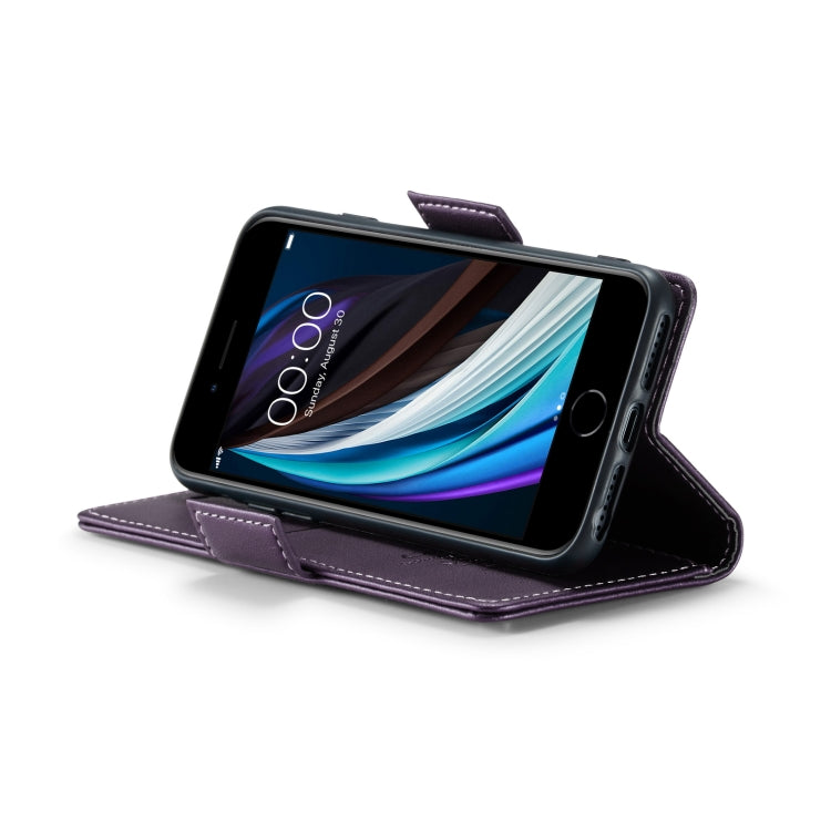 For iPhone SE 2022/SE 2020/6/7/8 CaseMe 023 Butterfly Buckle Litchi Texture RFID Anti-theft Leather Phone Case(Pearly Purple) - More iPhone Cases by CaseMe | Online Shopping South Africa | PMC TechLife | Buy Now Pay Later Mobicred