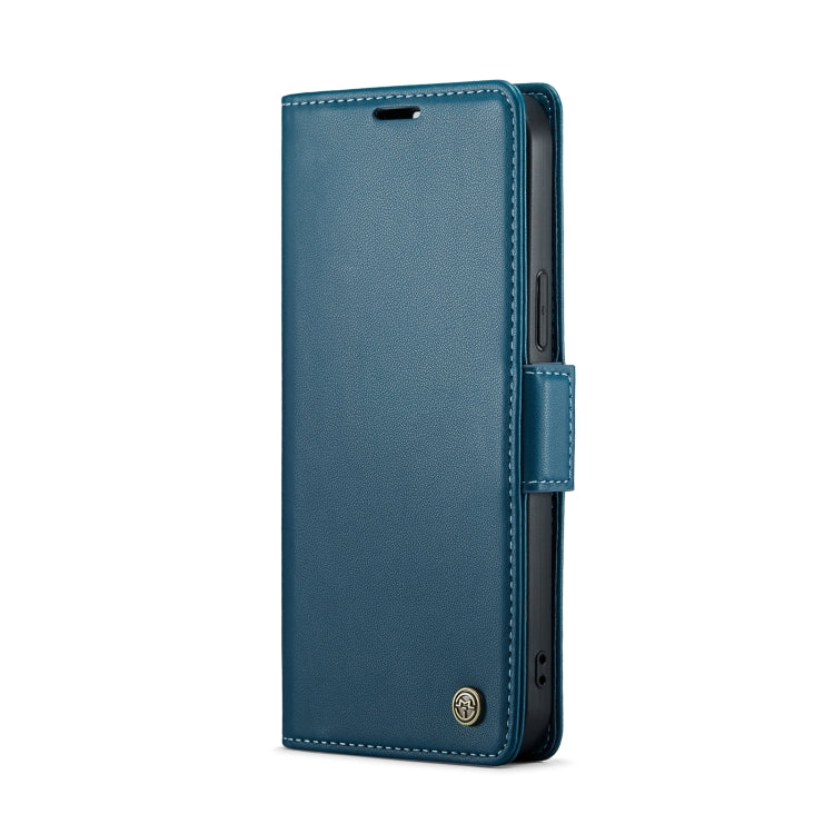 For iPhone 15 Pro Max CaseMe 023 Butterfly Buckle Litchi Texture RFID Anti-theft Leather Phone Case(Blue) - free shipping - PMC Jewellery - Order now!