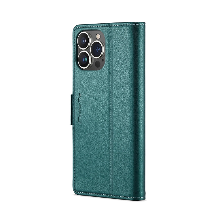 For iPhone 15 Pro CaseMe 023 Butterfly Buckle Litchi Texture RFID Anti-theft Leather Phone Case(Pearly Blue) - iPhone 15 Pro Cases by CaseMe | Online Shopping South Africa | PMC Jewellery | Buy Now Pay Later Mobicred