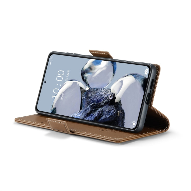 For Xiaomi 12T /12T Pro/Redmi K50 Ultra CaseMe 023 Butterfly Buckle Litchi Texture RFID Anti-theft Leather Phone Case(Brown) - Xiaomi Cases by CaseMe | Online Shopping South Africa | PMC Jewellery | Buy Now Pay Later Mobicred