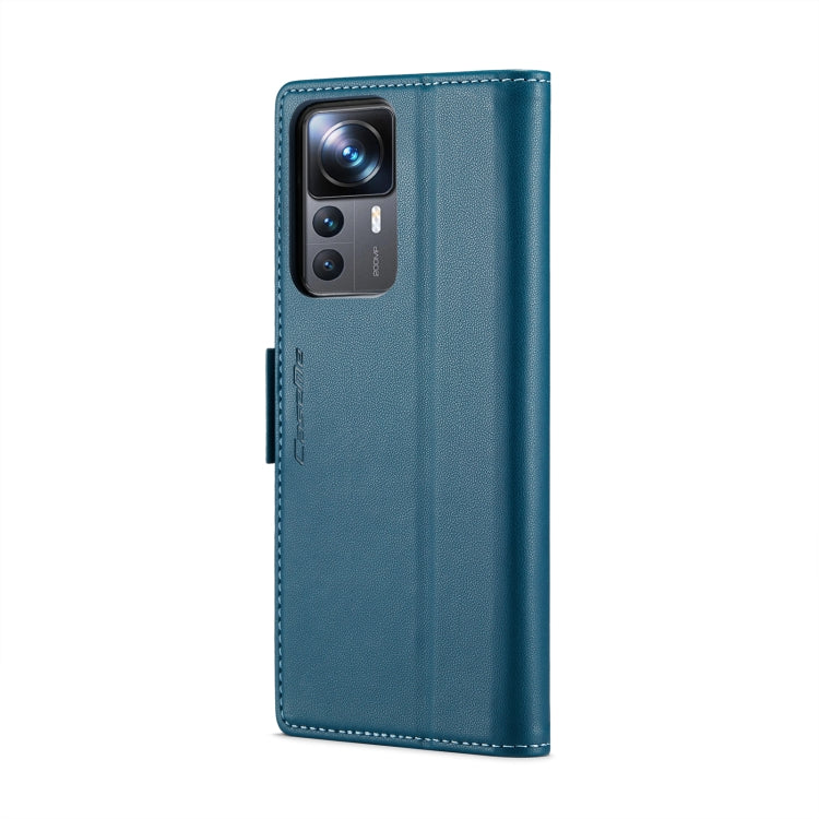 For Xiaomi 12T /12T Pro/Redmi K50 Ultra CaseMe 023 Butterfly Buckle Litchi Texture RFID Anti-theft Leather Phone Case(Blue) - Xiaomi Cases by CaseMe | Online Shopping South Africa | PMC Jewellery | Buy Now Pay Later Mobicred