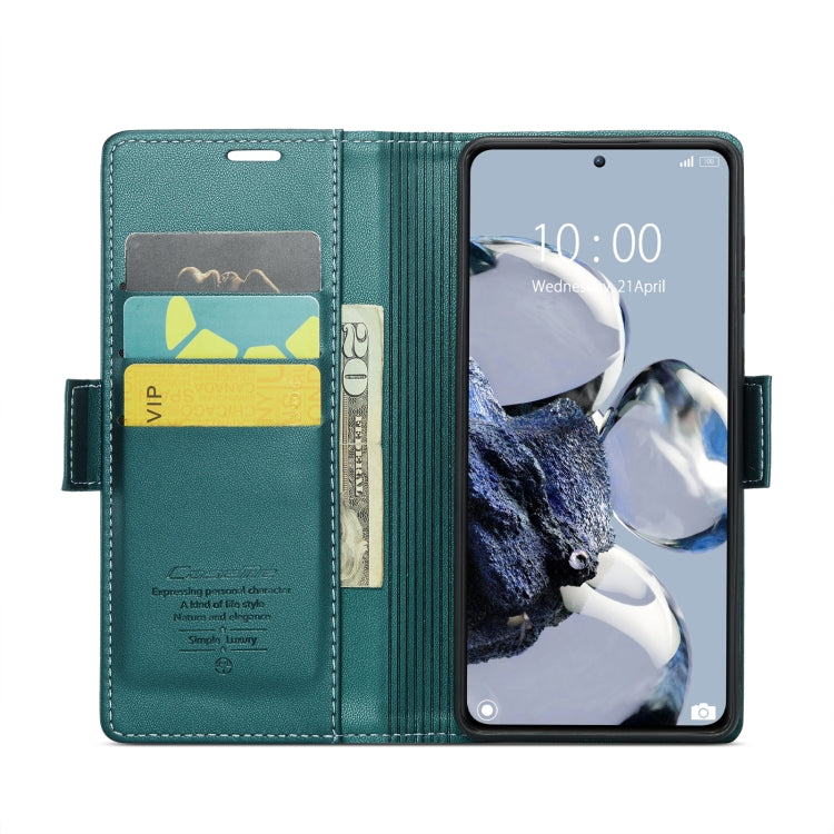For Xiaomi 12T /12T Pro/Redmi K50 Ultra CaseMe 023 Butterfly Buckle Litchi Texture RFID Anti-theft Leather Phone Case(Pearly Blue) - Xiaomi Cases by CaseMe | Online Shopping South Africa | PMC Jewellery | Buy Now Pay Later Mobicred