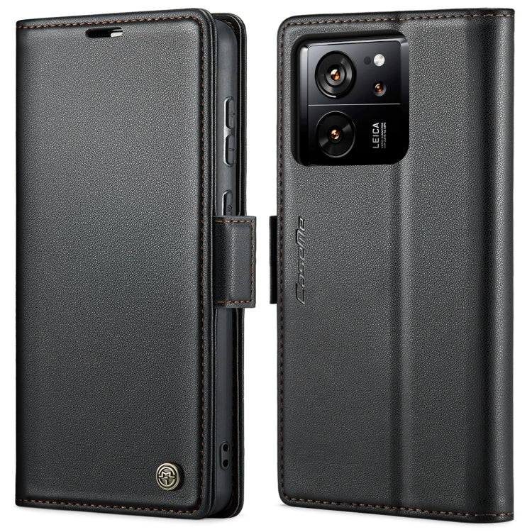 For Xiaomi 13T/13T Pro CaseMe 023 Butterfly Buckle Litchi Texture RFID Anti-theft Leather Phone Case(Black) - Xiaomi Cases by CaseMe | Online Shopping South Africa | PMC Jewellery | Buy Now Pay Later Mobicred