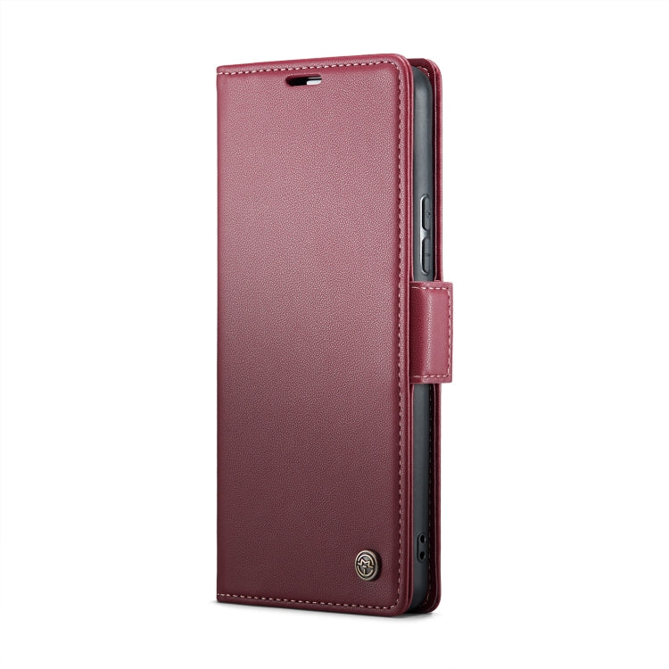 For Xiaomi 13T/13T Pro CaseMe 023 Butterfly Buckle Litchi Texture RFID Anti-theft Leather Phone Case(Wine Red) - Xiaomi Cases by CaseMe | Online Shopping South Africa | PMC Jewellery | Buy Now Pay Later Mobicred