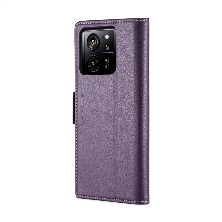 For Xiaomi 13T/13T Pro CaseMe 023 Butterfly Buckle Litchi Texture RFID Anti-theft Leather Phone Case(Pearly Purple) - free shipping - PMC Jewellery - Order now!