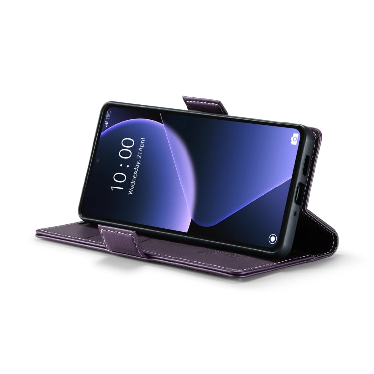 For Xiaomi 13T/13T Pro CaseMe 023 Butterfly Buckle Litchi Texture RFID Anti-theft Leather Phone Case(Pearly Purple) - free shipping - PMC Jewellery - Order now!