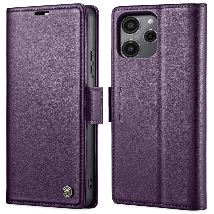 For Xiaomi Redmi 12 4G／12 5G／Note 12R／POCO M6 Pro 5G CaseMe 023 Butterfly Buckle Litchi Texture RFID Anti-theft Leather Phone Case(Pearly Purple) - Xiaomi Cases by CaseMe | Online Shopping South Africa | PMC Jewellery | Buy Now Pay Later Mobicred