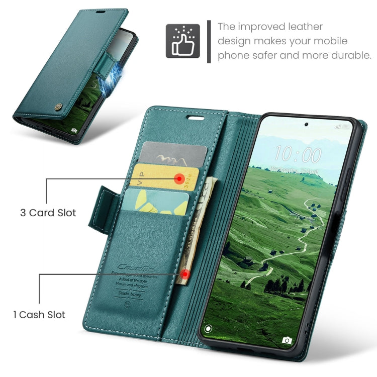 For Xiaomi 14 Pro CaseMe 023 Butterfly Buckle Litchi Texture RFID Anti-theft Leather Phone Case(Pearly Blue) - free shipping - PMC Jewellery - Order now!