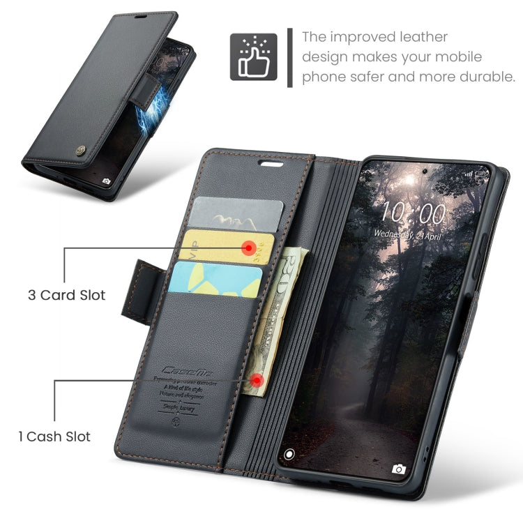 For Xiaomi 14 CaseMe 023 Butterfly Buckle Litchi Texture RFID Anti-theft Leather Phone Case(Black) - free shipping - PMC Jewellery - Order now!