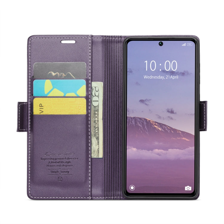 For Xiaomi Poco X6 5G CaseMe 023 Butterfly Buckle Litchi Texture RFID Anti-theft Leather Phone Case(Pearly Purple) - free shipping - PMC Jewellery - Order now!