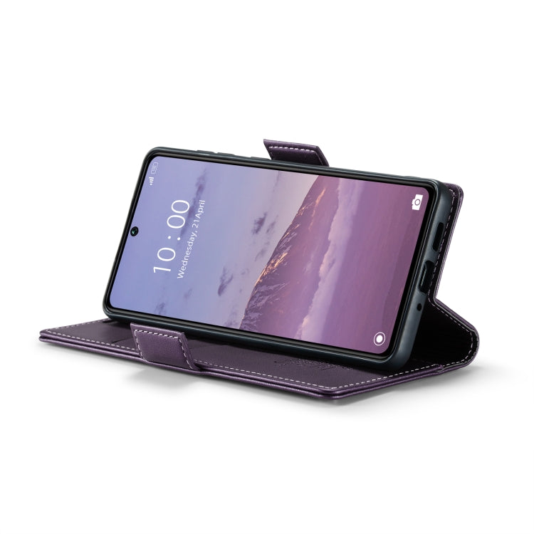 For Xiaomi Poco X6 5G CaseMe 023 Butterfly Buckle Litchi Texture RFID Anti-theft Leather Phone Case(Pearly Purple) - free shipping - PMC Jewellery - Order now!