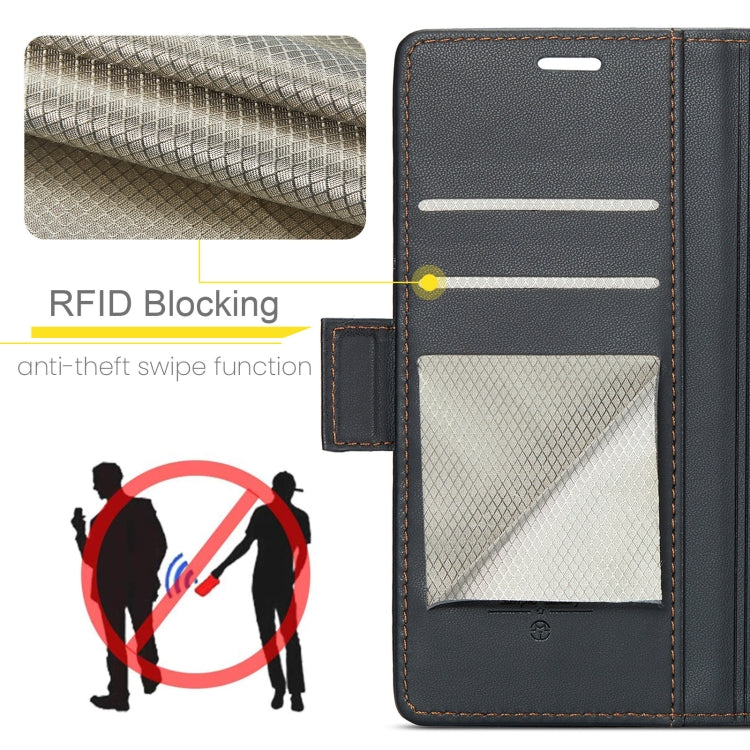 For Xiaomi Redmi Note 13 Pro+ 5G CaseMe 023 Butterfly Buckle Litchi Texture RFID Anti-theft Leather Phone Case(Black) - Xiaomi Cases by CaseMe | Online Shopping South Africa | PMC TechLife | Buy Now Pay Later Mobicred