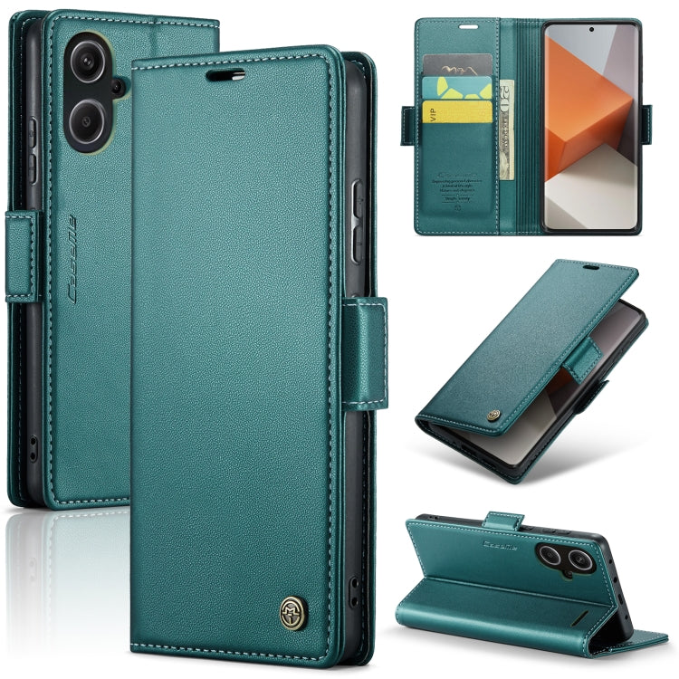 For Xiaomi Redmi Note 13 Pro+ 5G CaseMe 023 Butterfly Buckle Litchi Texture RFID Anti-theft Leather Phone Case(Pearly Blue) - free shipping - PMC Jewellery - Order now!