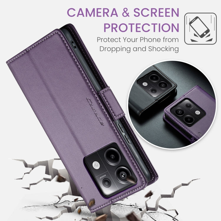 For Xiaomi Redmi Note 13 Pro+ 5G CaseMe 023 Butterfly Buckle Litchi Texture RFID Anti-theft Leather Phone Case(Pearly Purple) - Xiaomi Cases by CaseMe | Online Shopping South Africa | PMC TechLife | Buy Now Pay Later Mobicred