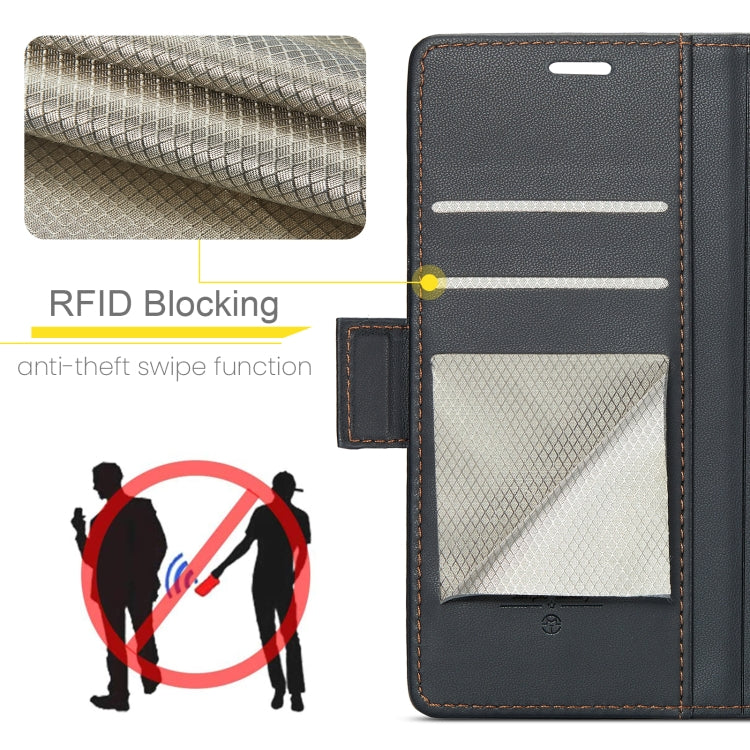 For Xiaomi Poco X6 Pro 5G/Redmi K70E 5G CaseMe 023 Butterfly Buckle Litchi Texture RFID Anti-theft Leather Phone Case(Black) - Xiaomi Cases by CaseMe | Online Shopping South Africa | PMC Jewellery | Buy Now Pay Later Mobicred