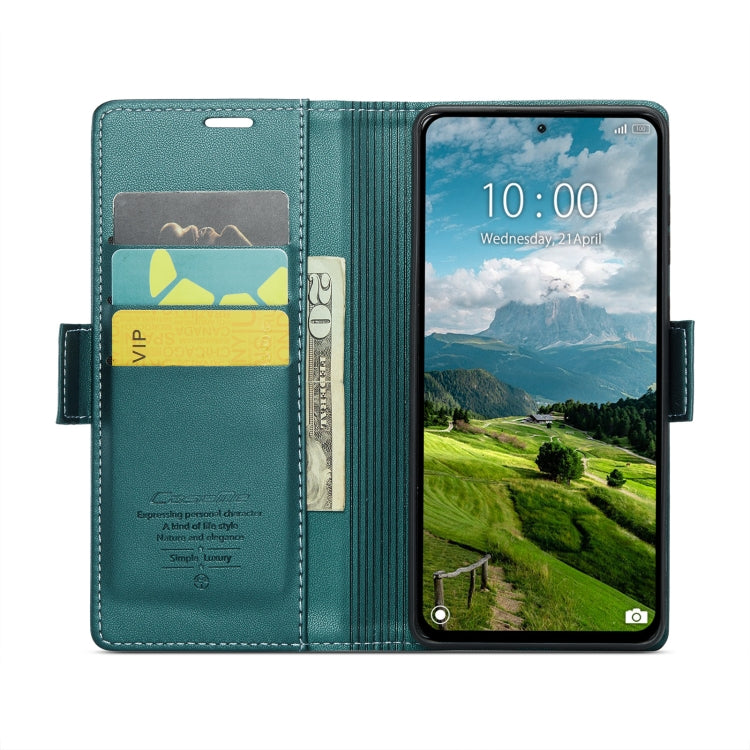 For Xiaomi Redmi Note 13 Pro 4G CaseMe 023 Butterfly Buckle Litchi Texture RFID Anti-theft Leather Phone Case(Pearly Blue) - free shipping - PMC Jewellery - Order now!